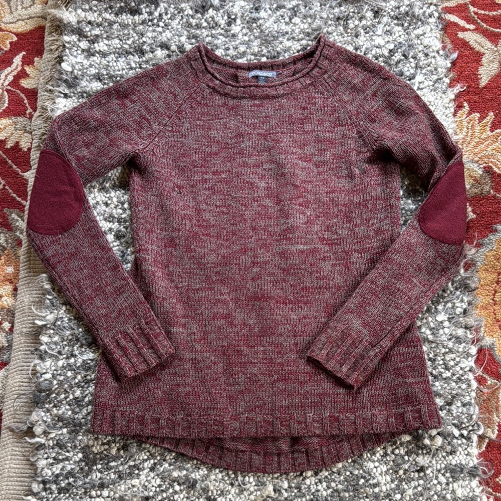 Toad&Co Marvelous sweater super soft merino wool molten burgundy gray womens XS